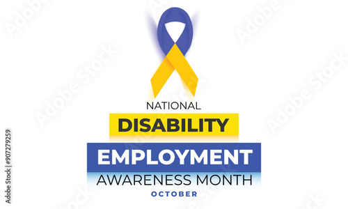 National Disability Employment Awareness Month. background, banner, card, poster, template. Vector illustration.