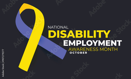 National Disability Employment Awareness Month. background, banner, card, poster, template. Vector illustration.