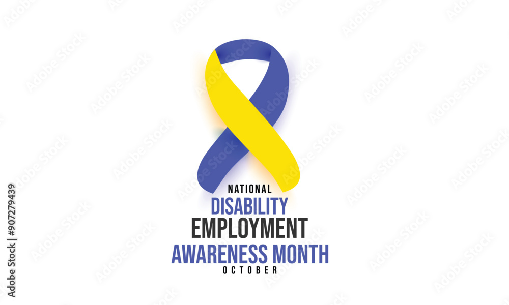 National Disability Employment Awareness Month. background, banner, card, poster, template. Vector illustration. National Disability Employment Awareness Month. background, banner, card, poster, template. Vector illustration.