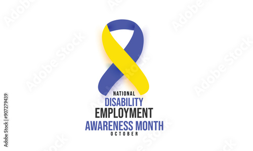 National Disability Employment Awareness Month. background, banner, card, poster, template. Vector illustration.