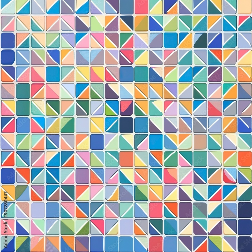 Flat mosaic background Flat mosaic background