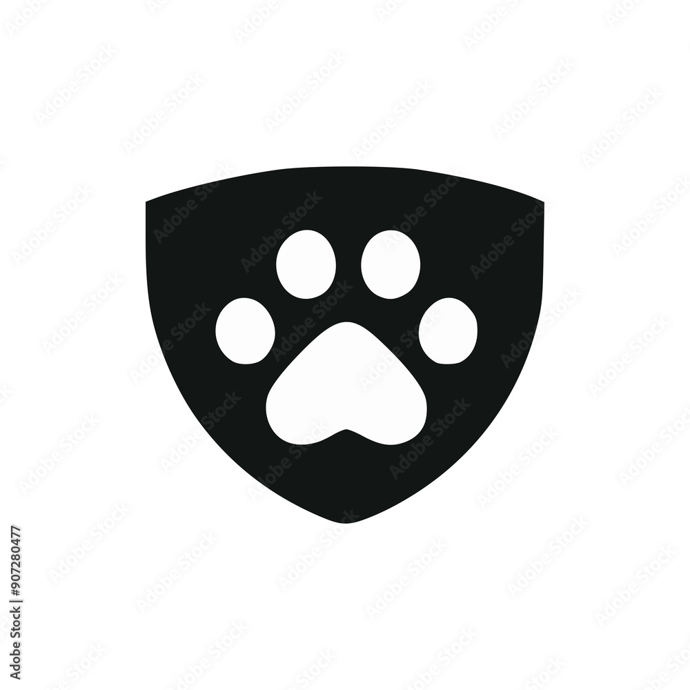 paw shield pet care animal logo vector illustration template design paw shield pet care animal logo vector illustration template design