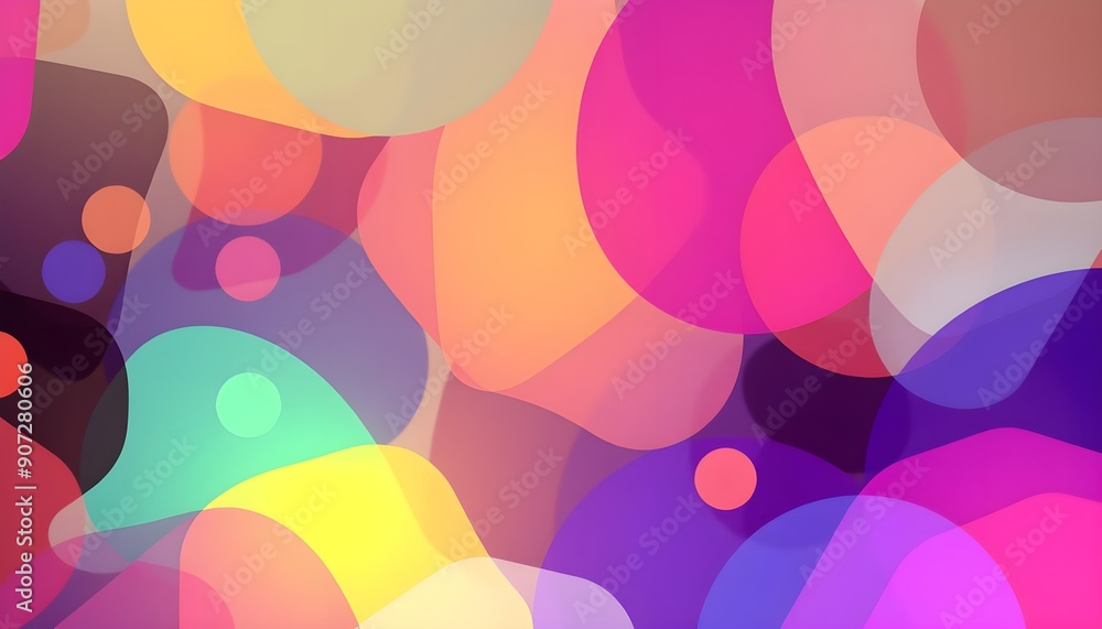 A background with overlapping, translucent shapes in a spectrum of bright, contrasting colors, creating an engaging abstract design. Multiple variations available A background with overlapping, translucent shapes in a spectrum of bright, contrasting colors, creating an engaging abstract design. Multiple variations available