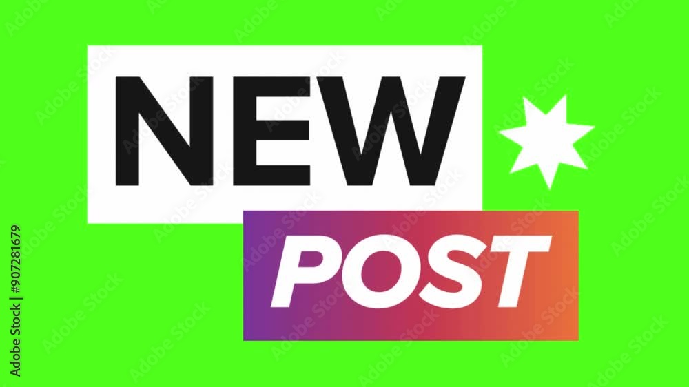 Animation of new post of social media on green screen Animation of new post of social media on green screen