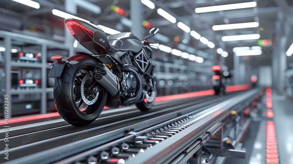 Automatic conveyor for assembly and quality control of motorcycle products Automatic conveyor for assembly and quality control of motorcycle products