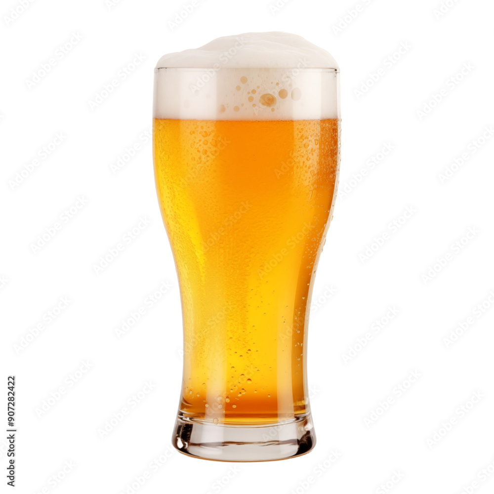 Tall Glass Of Beer With Foam On Top Tall Glass Of Beer With Foam On Top