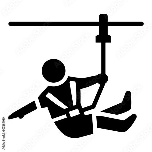Zip Lining Icon