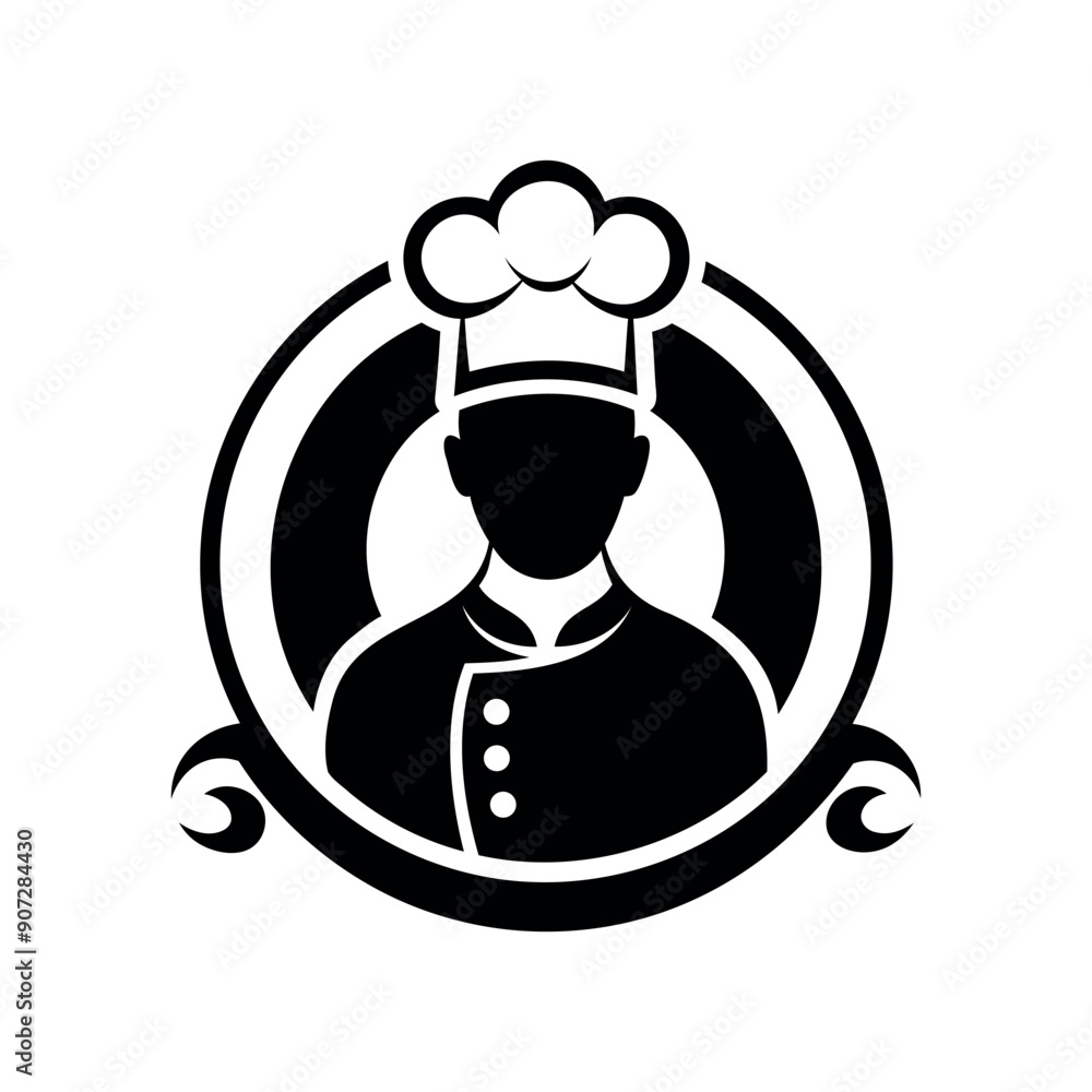 Cooking, Chef Abstract, Chef hat silhouette Logo icon vector art Cooking, Chef Abstract, Chef hat silhouette Logo icon vector art