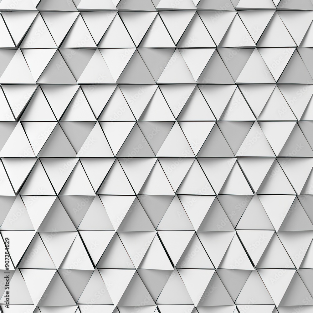 Gray triangle patterned on white background Gray triangle patterned on white background
