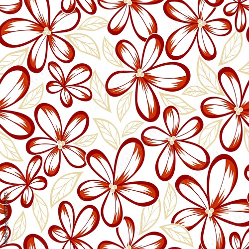 Radiant Red Floral Pattern