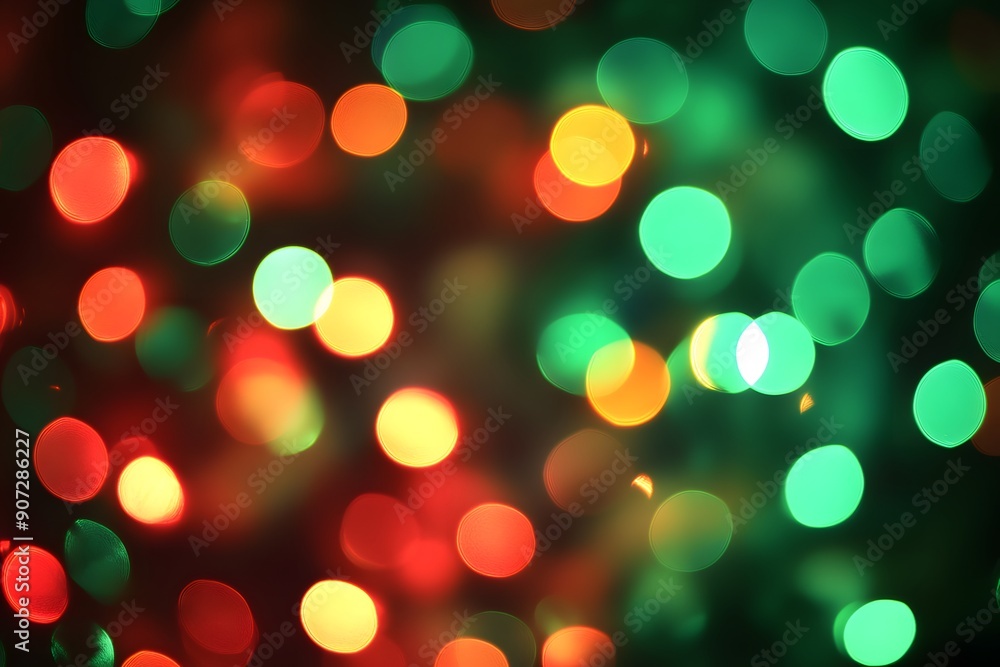 Festive Christmas background with red and green lights Festive Christmas background with red and green lights
