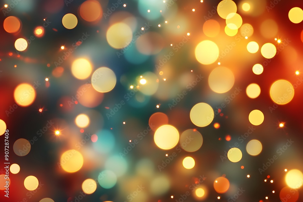 Festive Christmas Background with Sparkling Lights Festive Christmas Background with Sparkling Lights