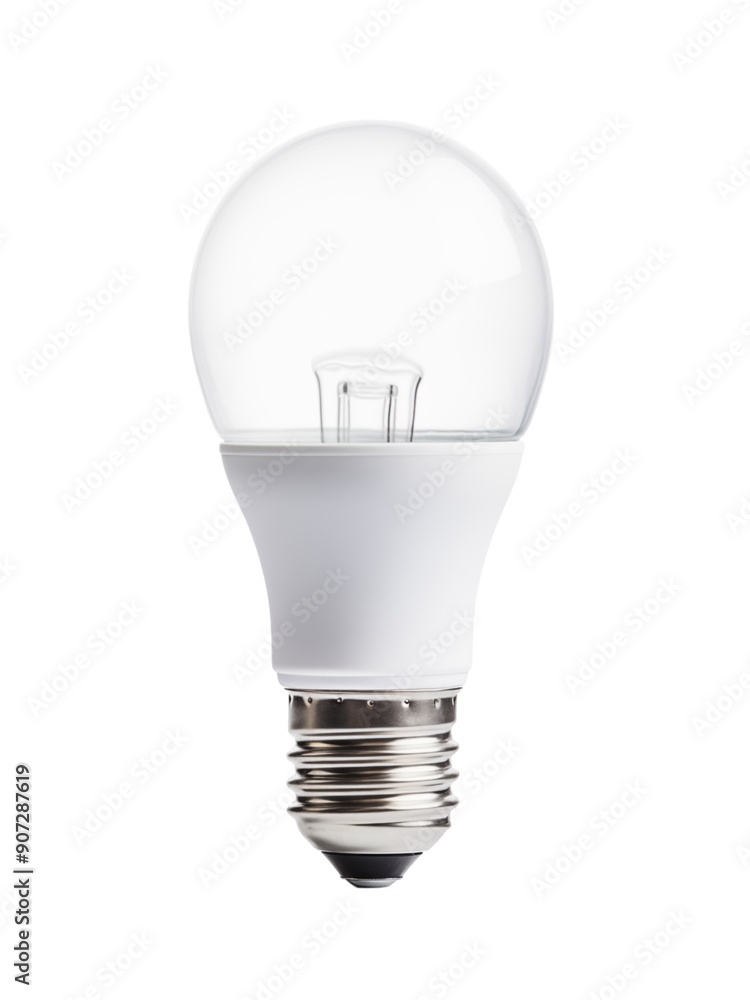 LED Light Bulb With Transparent Glass On Transparent Background LED Light Bulb With Transparent Glass On Transparent Background