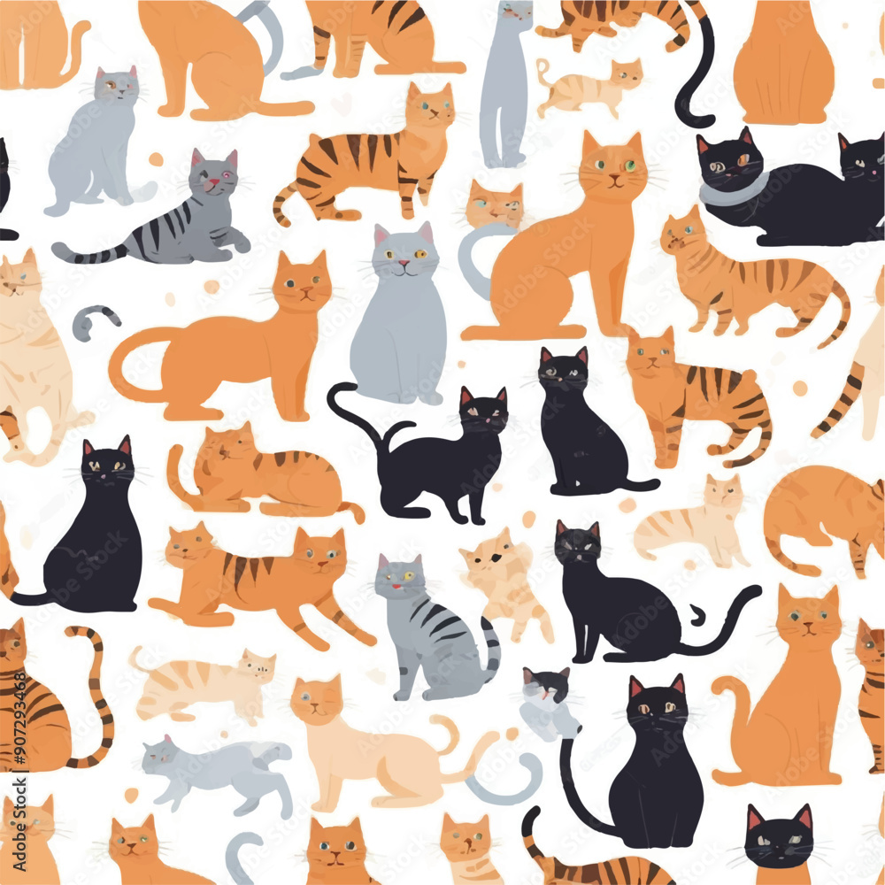 Fototapeta premium set of funny cats