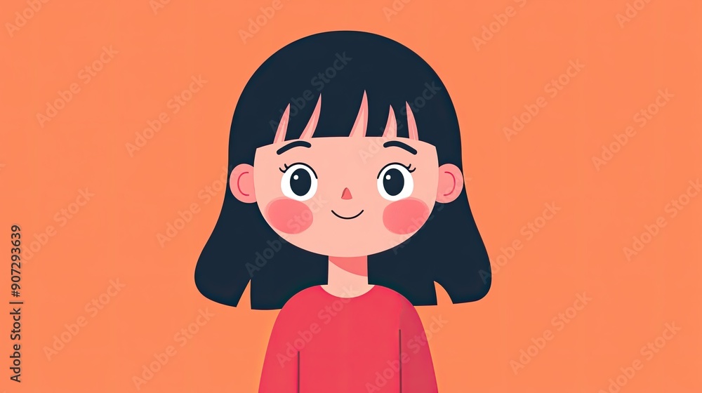 A clean, minimalist image of a cartoon girl with both a joyful and a sorrowful face on a uniform background. Suitable for clear, emotional expression. A clean, minimalist image of a cartoon girl with both a joyful and a sorrowful face on a uniform background. Suitable for clear, emotional expression.