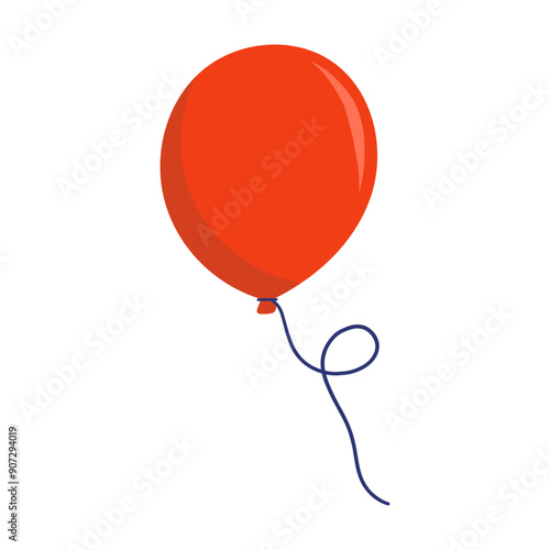 Red balloon vector illustration