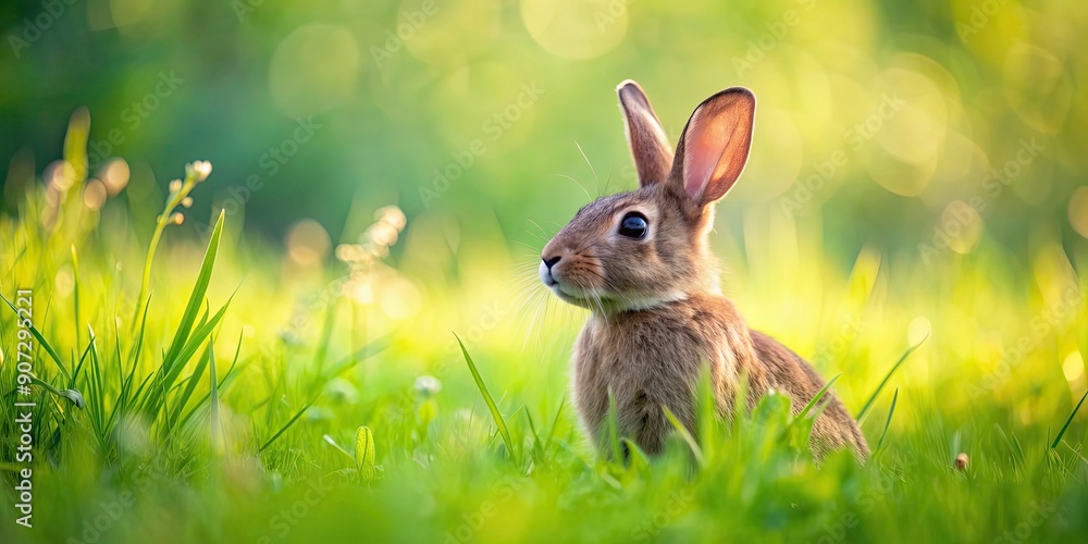 Rabbit surrounded by lush green meadow, rabbit, meadow, nature, wildlife, green, grass, animal, cute Rabbit surrounded by lush green meadow, rabbit, meadow, nature, wildlife, green, grass, animal, cute