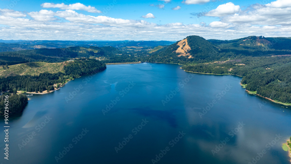 Naklejka premium Dorena Lake, Oregon