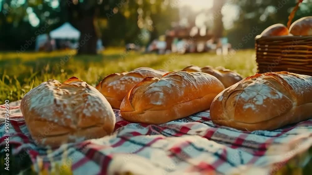 No People: Rustic Wheat and Seed Pastries while Camping No People: Rustic Wheat and Seed Pastries while Camping