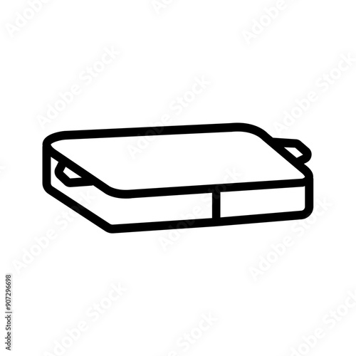 Vector black line icon for Crash pad
