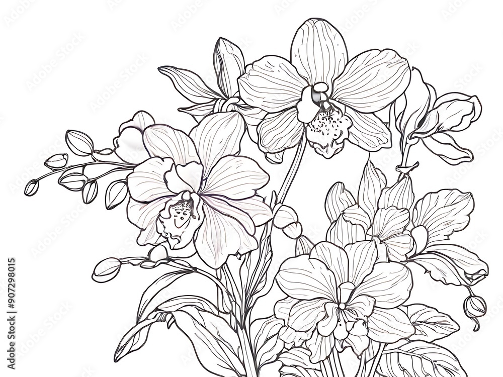 Creative Flower Outline Vector Art Creative Flower Outline Vector Art