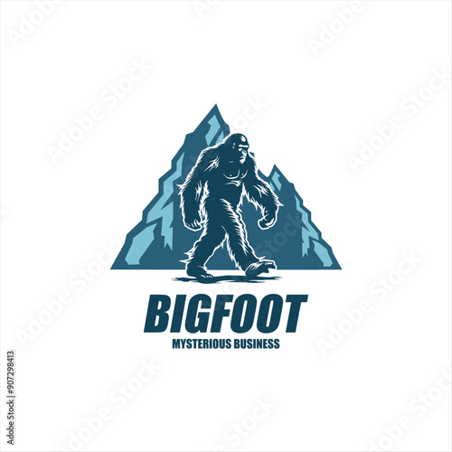Bigfoot vector logo icon illustration