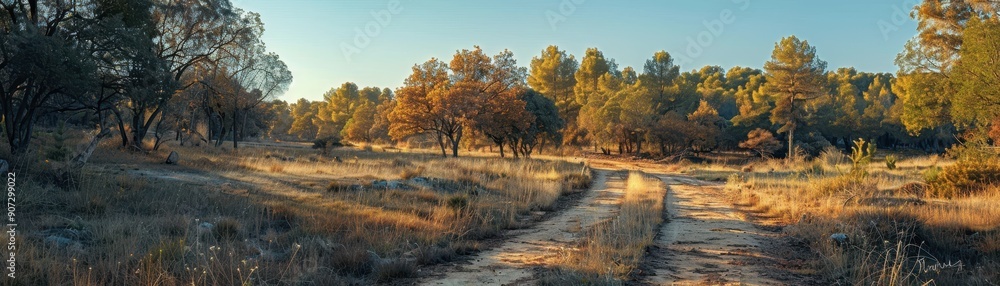 A road in a forest with trees on both sides A road in a forest with trees on both sides