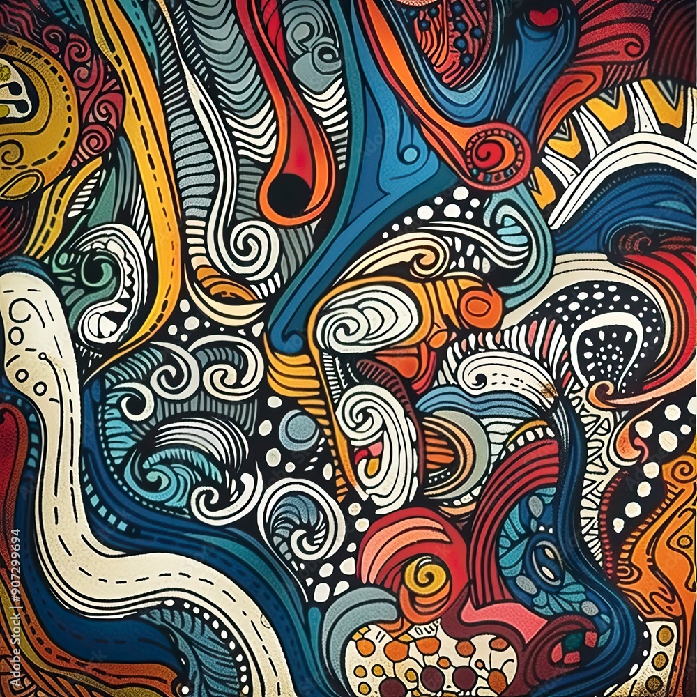 Hand drawn abstract doodle background Hand drawn abstract doodle background