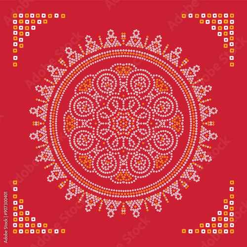 bandhani design  illustration sari, art and craft, paper , wallpaper, rajasthani print, traditional, pattern, seamless traditional textile bandani pattern, fabric