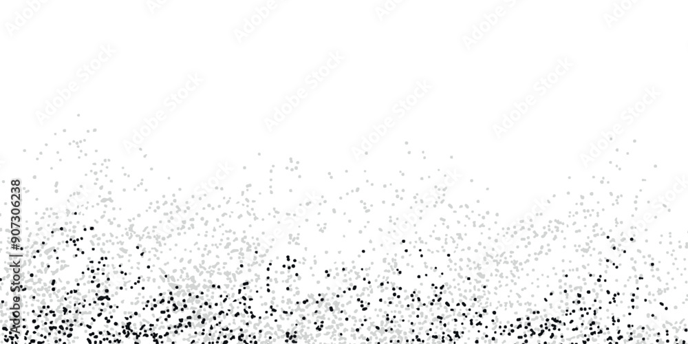 Obraz premium Smooth gradient transition of grains. Noisy pattern similar to ink splashes. Vector illustration. Vector effect grains, eps10.