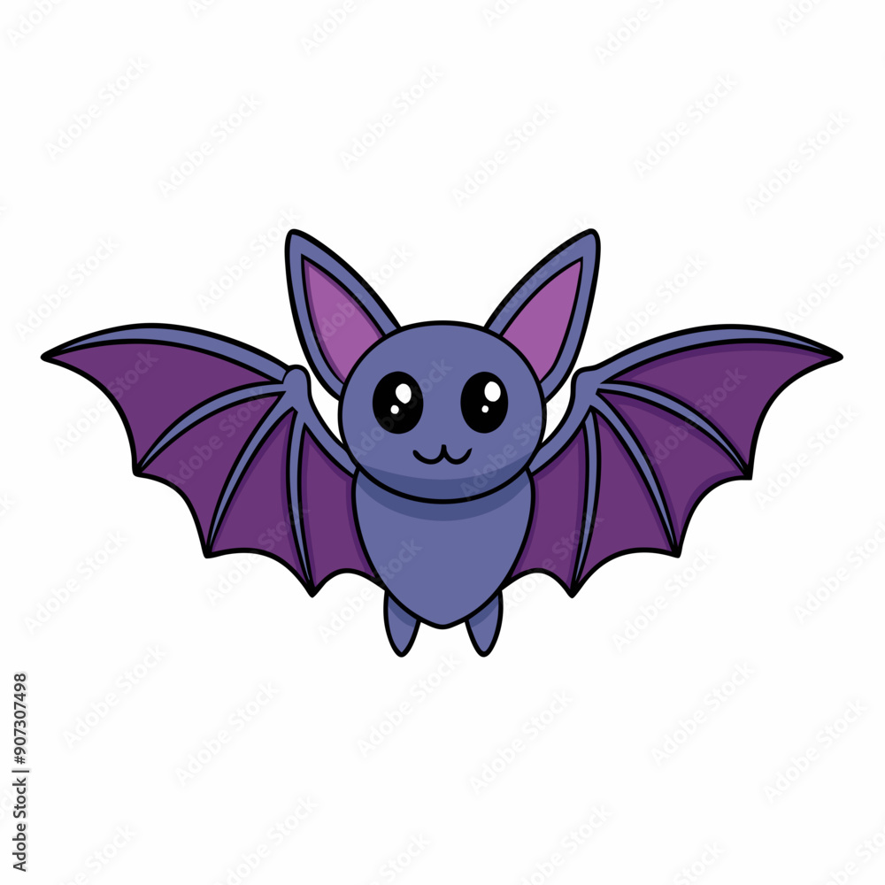Flying Bat Vector Art Illustration on a White Background Flying Bat Vector Art Illustration on a White Background