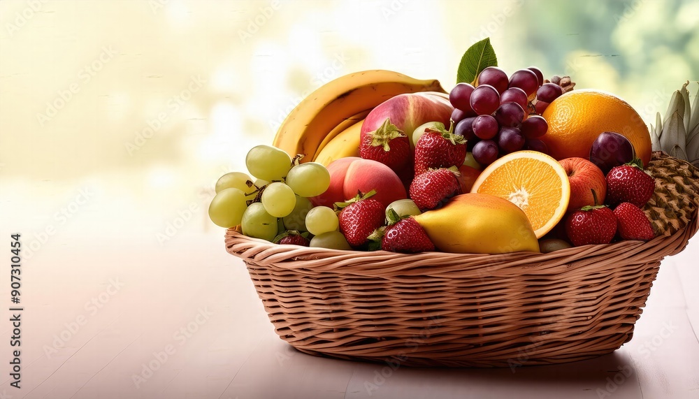 Fruits images, fruits, and vegetables, A close-up of a freshly picked basket of assorted fruits, copy space background. Fruits images, fruits, and vegetables, A close-up of a freshly picked basket of assorted fruits, copy space background.