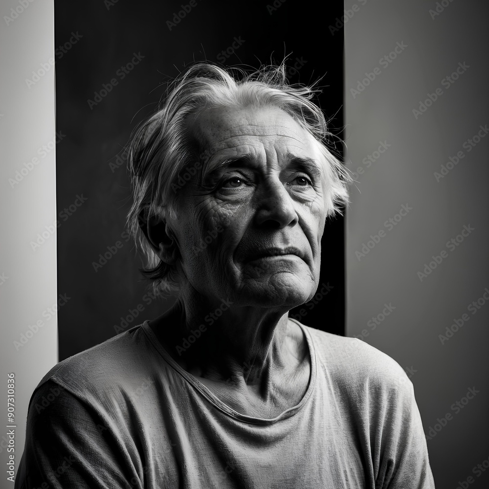 Fototapeta premium portrait of man monochrome 