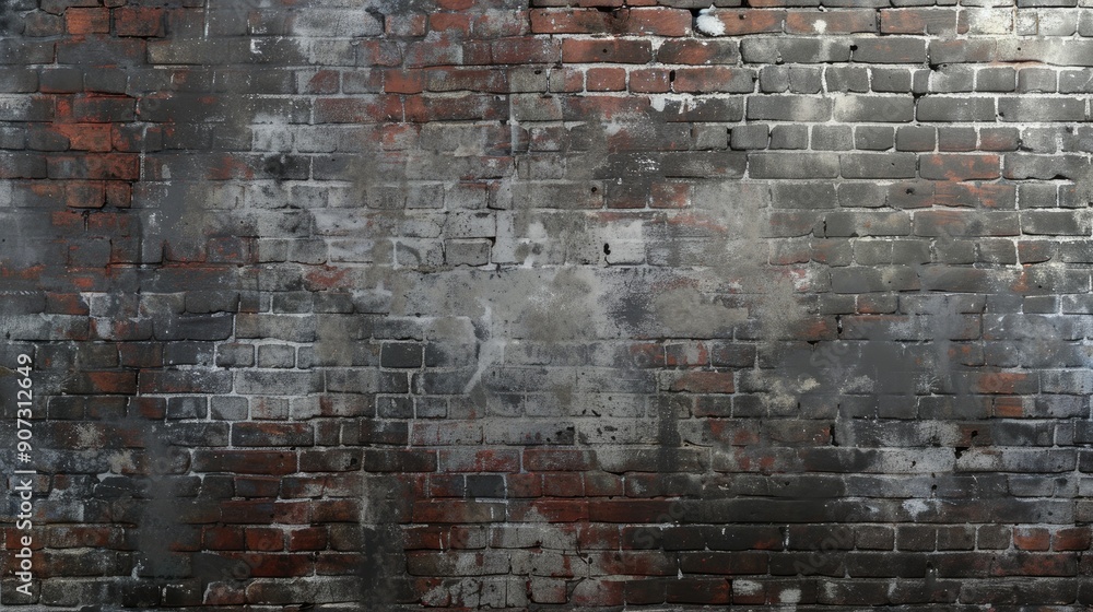 Faded and sooty image of a basic brick wall Faded and sooty image of a basic brick wall
