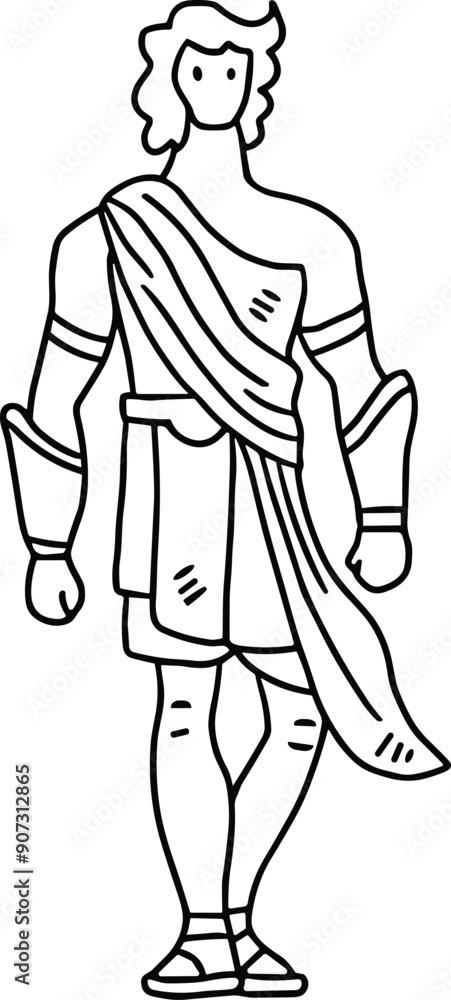 A man in a Roman costume A man in a Roman costume
