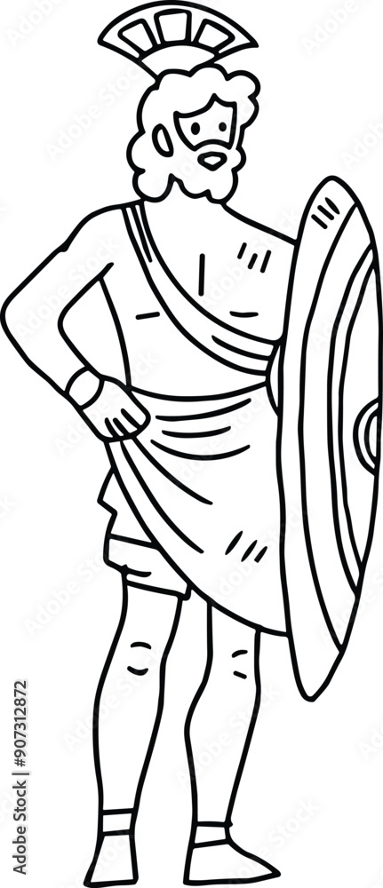 A man in a Roman costume