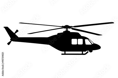 helicopter silhouette vector graphic