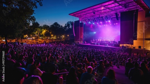 Outdoor Concert at Dusk