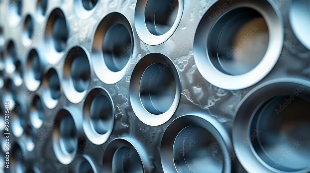 Abstract Metal Surface with Circular Cutouts Abstract Metal Surface with Circular Cutouts