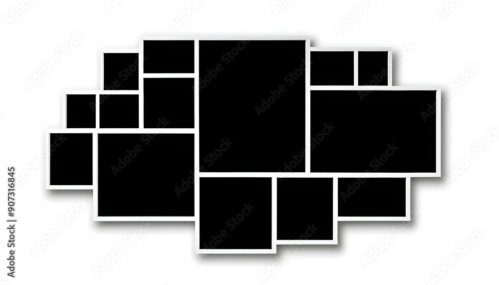 Photo frame collage modern concept background 4 Photo frame collage modern concept background 4