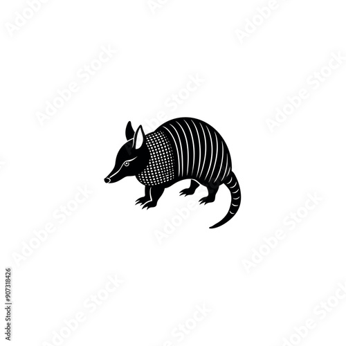 Armadillo icon black color vector 