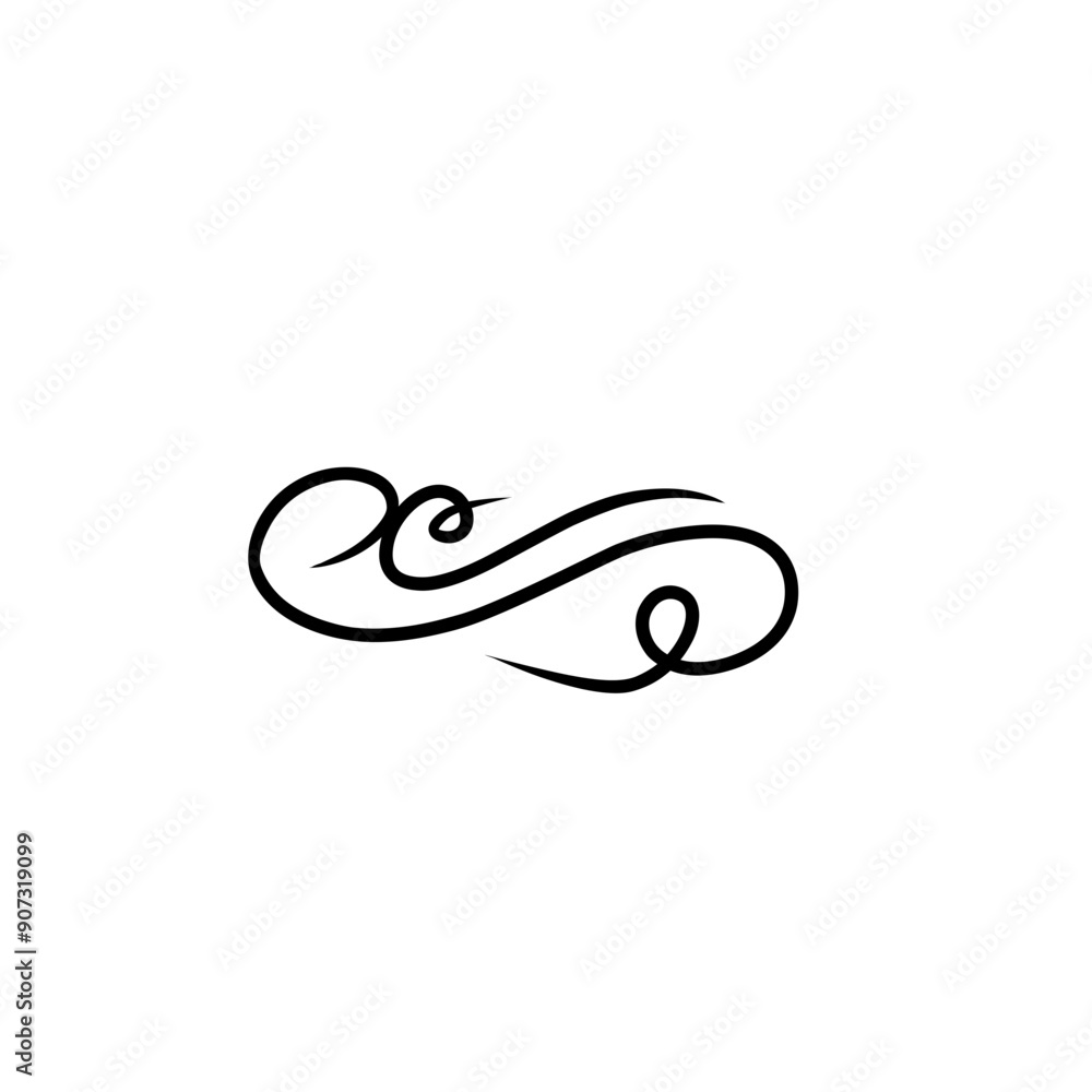 Naklejka premium ornament swirl flourish