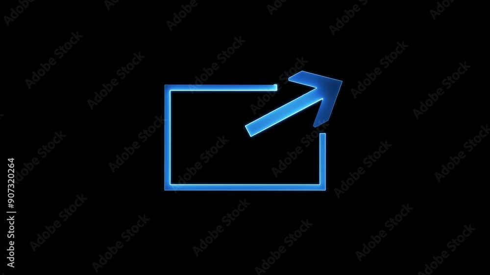 glowing neon arrow animation with black background glowing neon arrow animation with black background