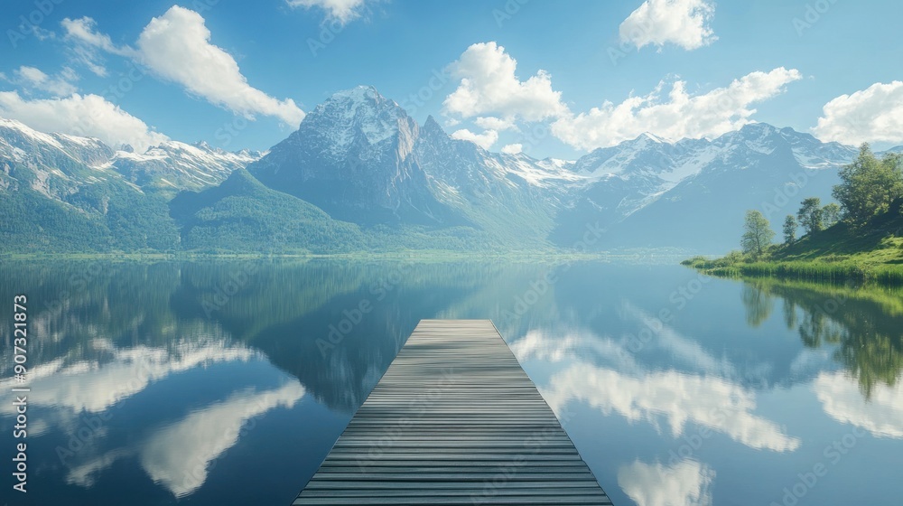 Serene Mountain Lake Reflections Serene Mountain Lake Reflections