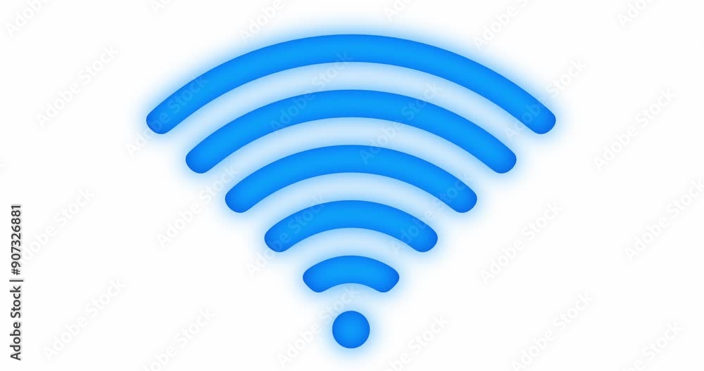 Internet connection symbol; Wi-Fi network animation; wireless icon animation, Wifi motion design for web design, mobile apps, ui design. 