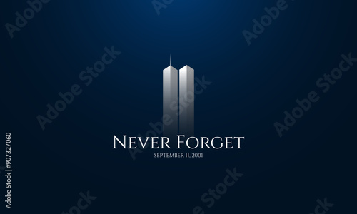 Patriot Day September 11th background vector illustration