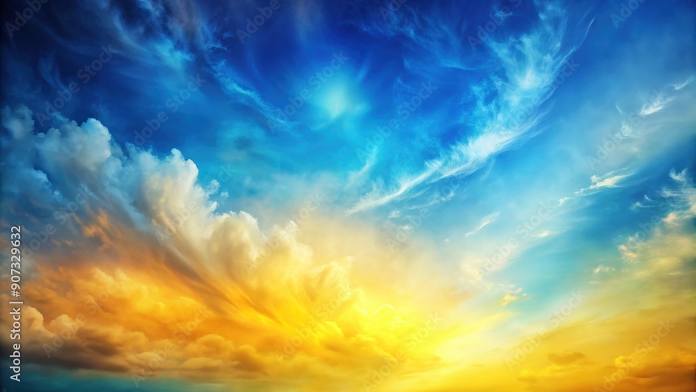 Abstract colorful background with yellow and blue shades resembling a vibrant sky , vibrant, abstract, background, colorful, yellow Abstract colorful background with yellow and blue shades resembling a vibrant sky , vibrant, abstract, background, colorful, yellow