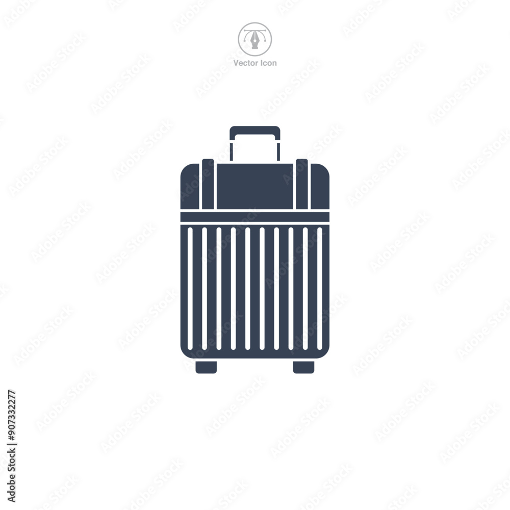 Luggage icon symbol vector illustration isolated on white background Luggage icon symbol vector illustration isolated on white background