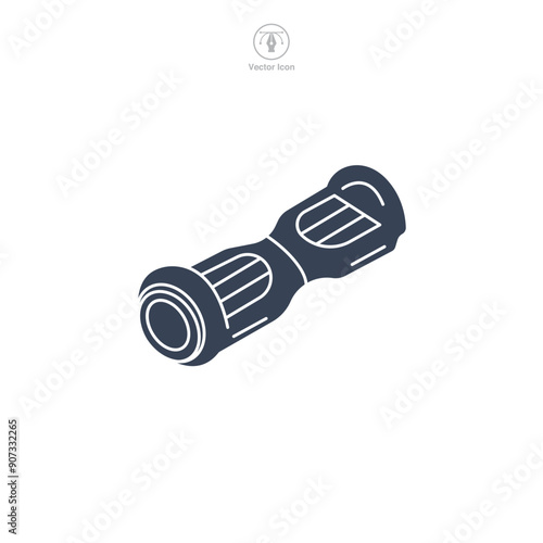 self balancing scooter, hoverboard icon symbol vector illustration isolated on white background