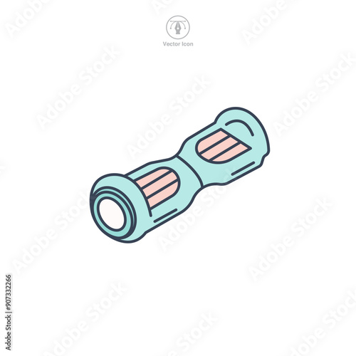 self balancing scooter, hoverboard icon symbol vector illustration isolated on white background